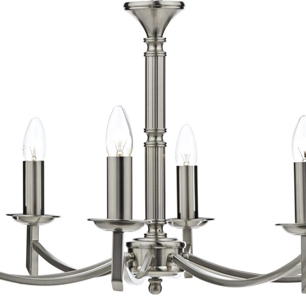 Ambassador 8 Light Dual Mount Pendant Satin Chrome - Image 2