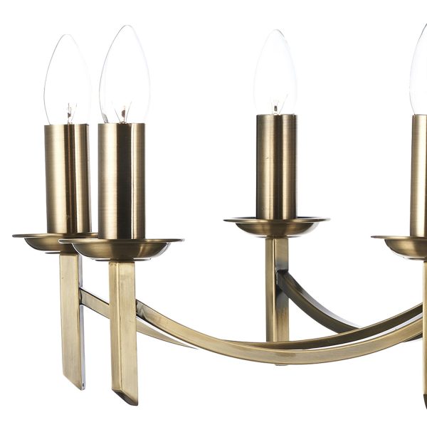 Ambassador 8 Light Dual Mount Pendant Antique Brass