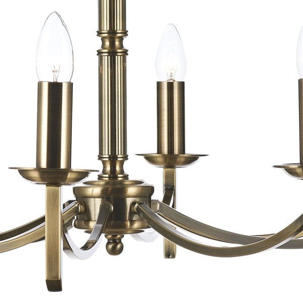 Ambassador 8 Light Dual Mount Pendant Antique Brass - Image 3