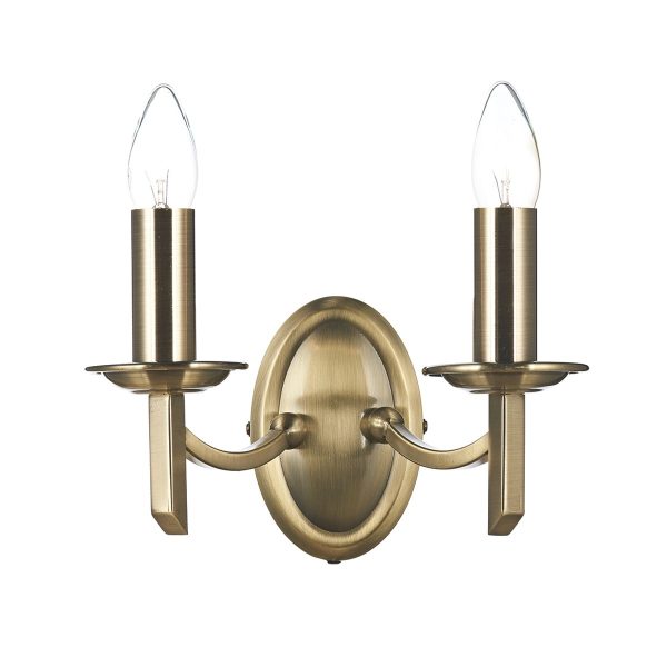 Ambassador Double Wall Bracket Antique Brass - Image 3