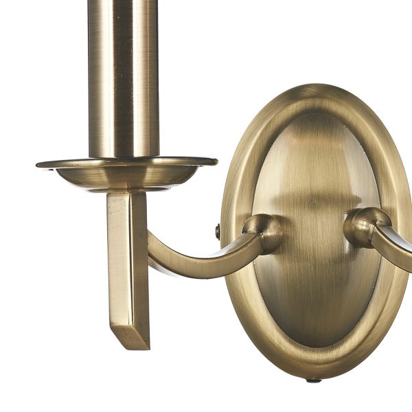 Ambassador Double Wall Bracket Antique Brass - Image 2