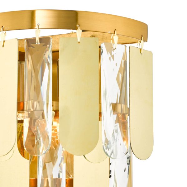 Amira 2 Light Wall Light Polished Gold Crystal - Image 3