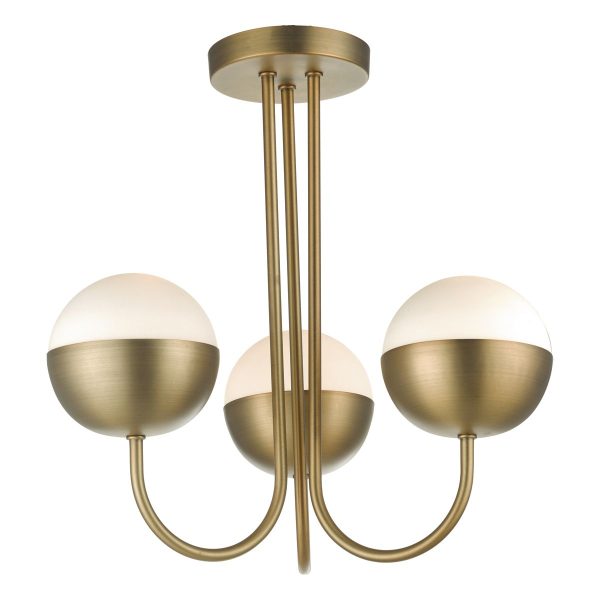 Andre 3lt Semi Flush Aged Brass - Image 4