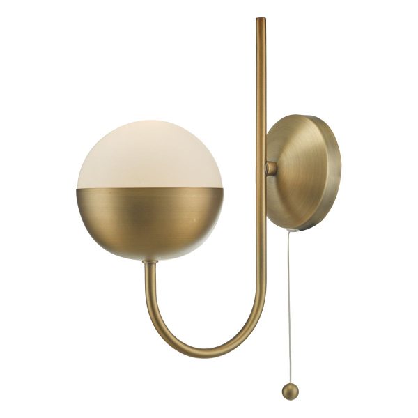 Andre 1lt Wall Light Aged Brass - Image 4