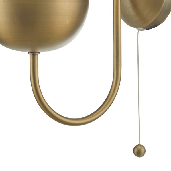 Andre 1lt Wall Light Aged Brass - Image 2