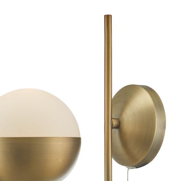 Andre 1lt Wall Light Aged Brass