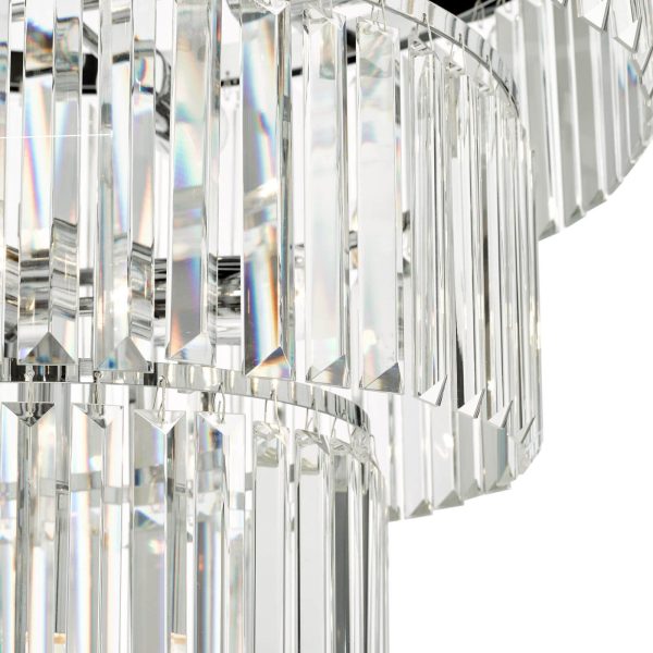 Angel 8 Light Pendant Polished Chrome Crystal - Image 3