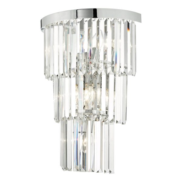 Angel 6 Light Wall Light Polished Chrome Crystal