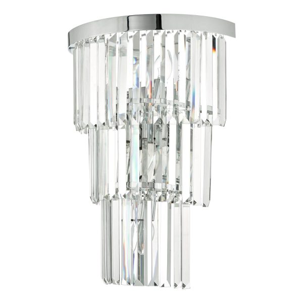 Angel 6 Light Wall Light Polished Chrome Crystal - Image 2