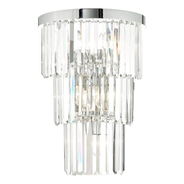 Angel 6 Light Wall Light Polished Chrome Crystal - Image 3