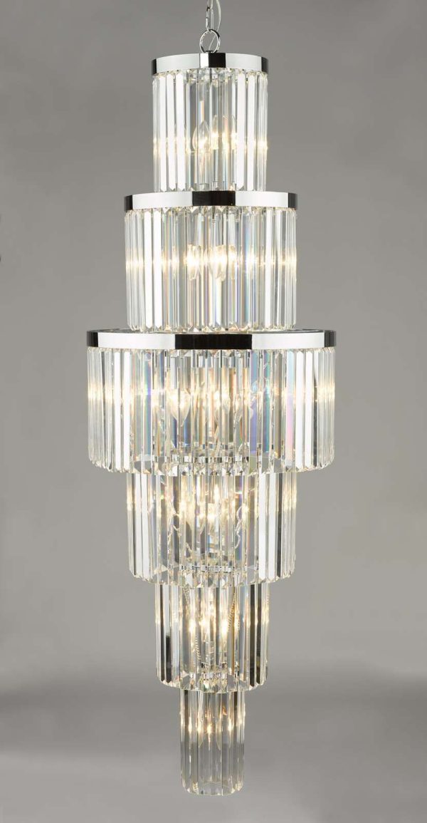 Angel 28 Light Chandelier Crystal Polished Chrome - Image 5