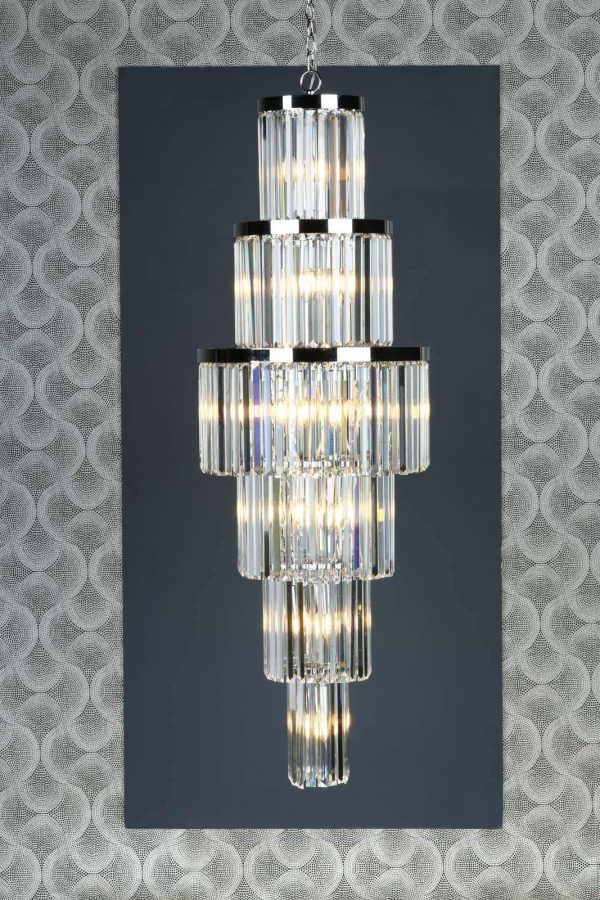 Angel 28 Light Chandelier Crystal Polished Chrome - Image 6