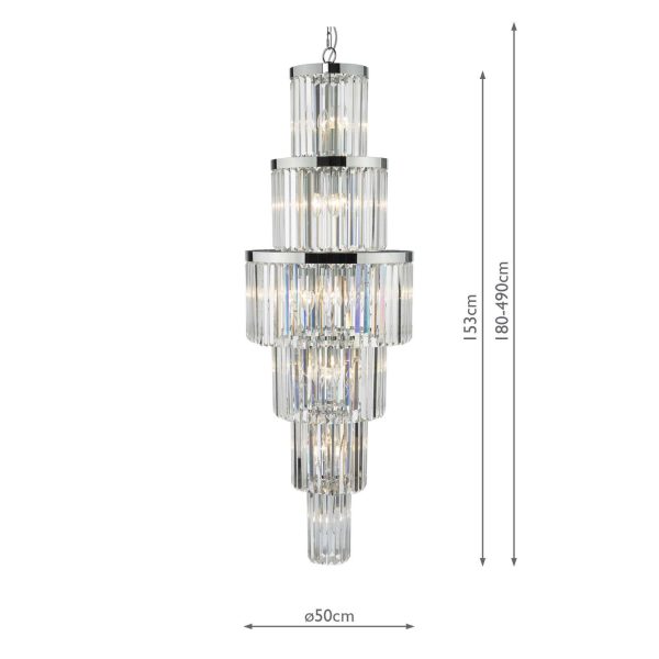 Angel 28 Light Chandelier Crystal Polished Chrome - Image 10