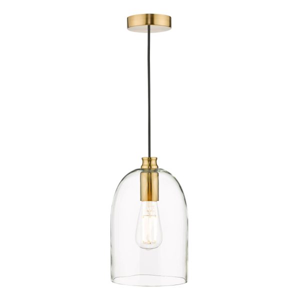 Archie Pendant Satin Bronze Glass