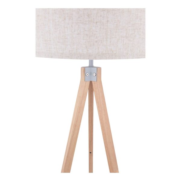 Armitage Tripod Floor Lamp Light Wood With Shade - Image 4