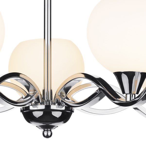 Aruba 5 Light Semi Flush Polished Chrome