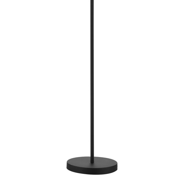 Ashworth 3 Light Floor Lamp Matt Black & Polished Chrome