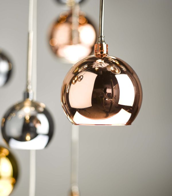 Aurelia 30 Light Cluster Pendant In Copper & Bronze 3M Drop - Image 3