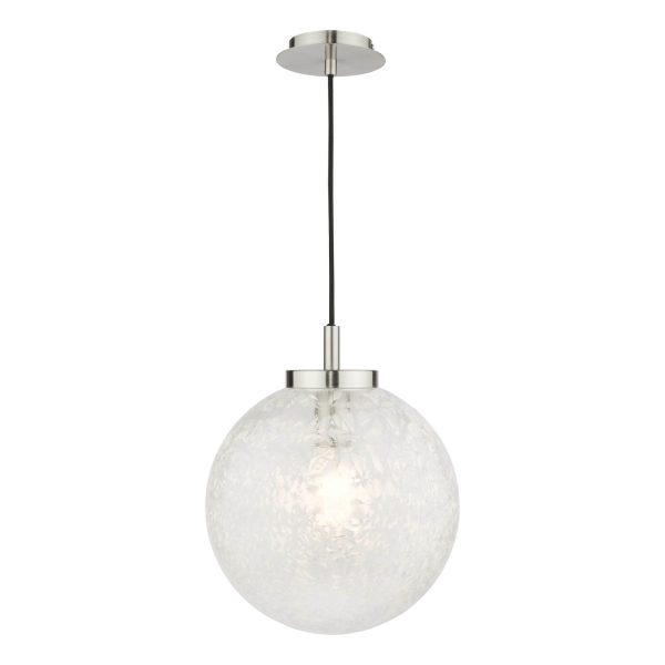 Avari Pendant Satin Nickel Frosted Glass