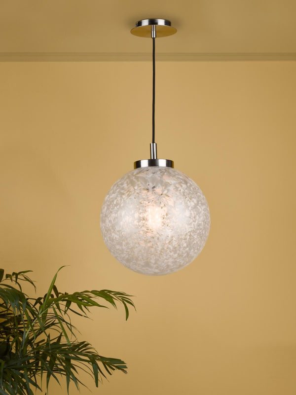 Avari Pendant Satin Nickel Frosted Glass - Image 5