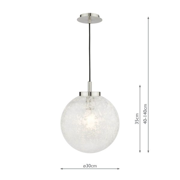 Avari Pendant Satin Nickel Frosted Glass - Image 8