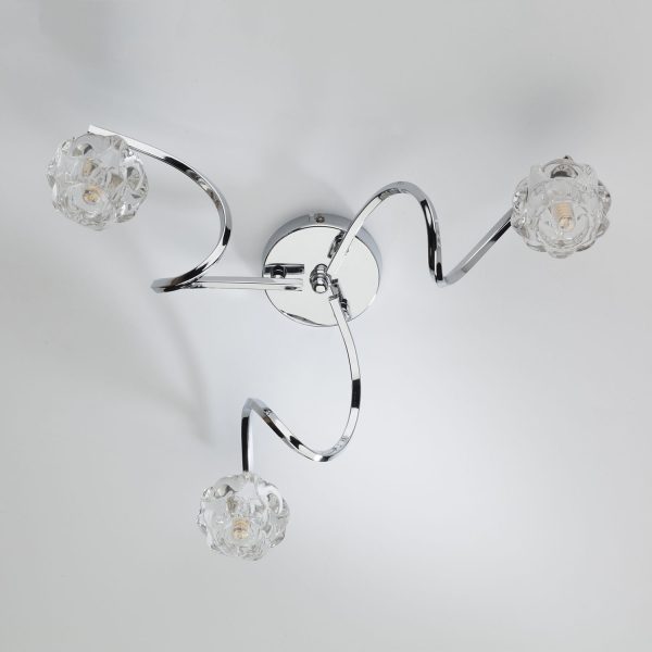 Babylon 3 Light Semi Flush Polished Chrome - Image 3