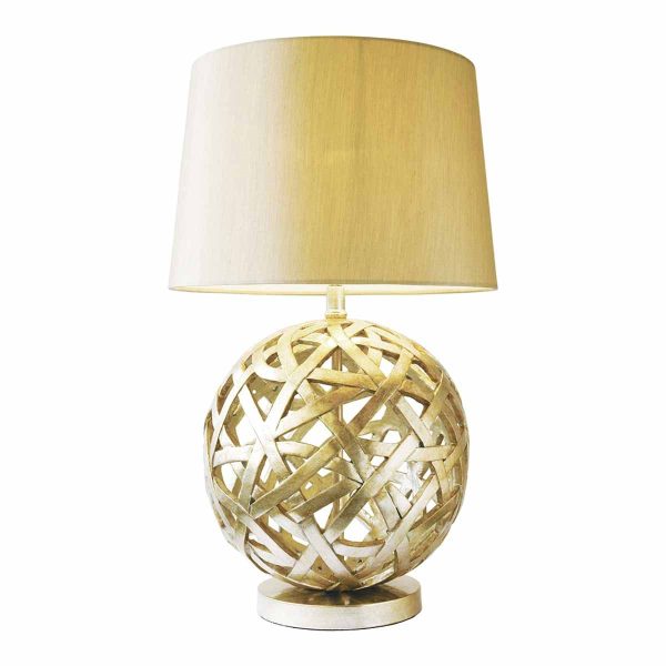 Balthazar Table Lamp Antique Gold With Shade - Image 4