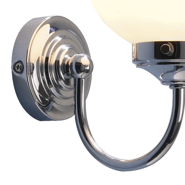 Barclay Wall Bracket complete with Switch Polished Chrome IP44 - Image 2