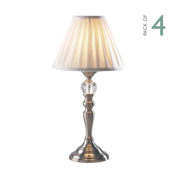 Beau Touch Table Lamp Satin Chrome complete with BEA122 Shade - Image 4