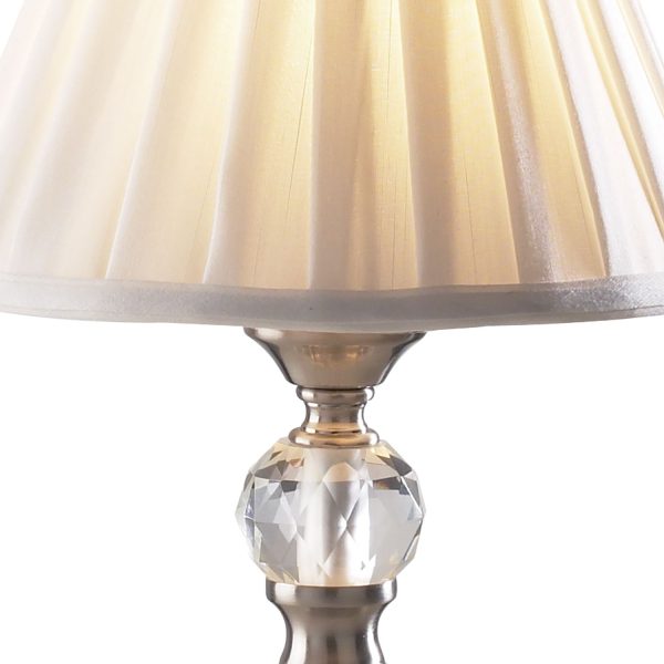 Beau Touch Table Lamp Satin Chrome complete with BEA122 Shade - Image 2