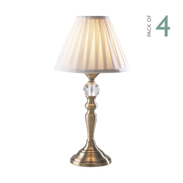 Beau Touch Table Lamp Antique Brass complete with BEA122 Shade - Image 4