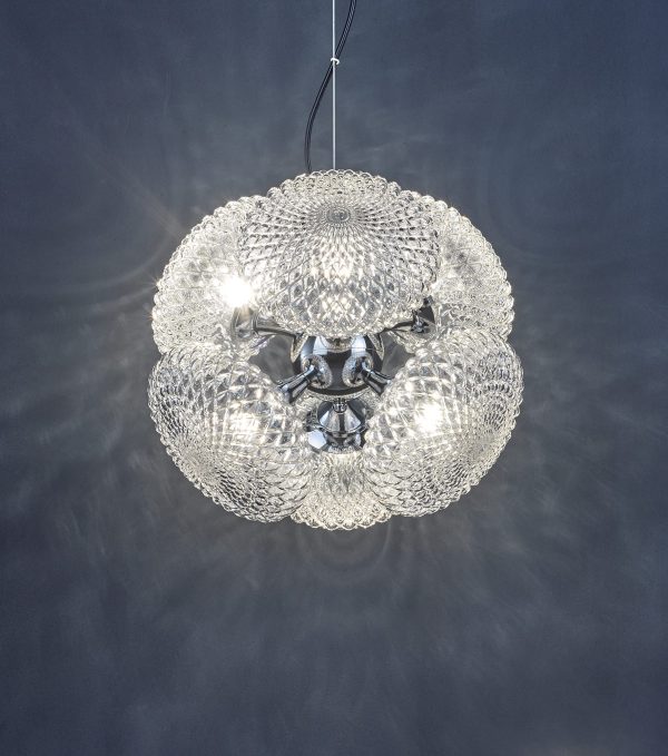 Bibiana 6 Light Pendant Polished Chrome And Clear Glass - Image 6