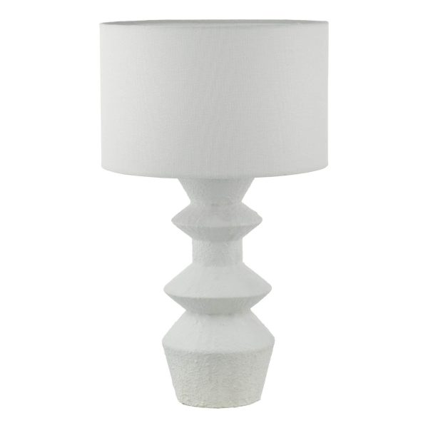 Bidelia Table Lamp Matt White With Shade - Image 2