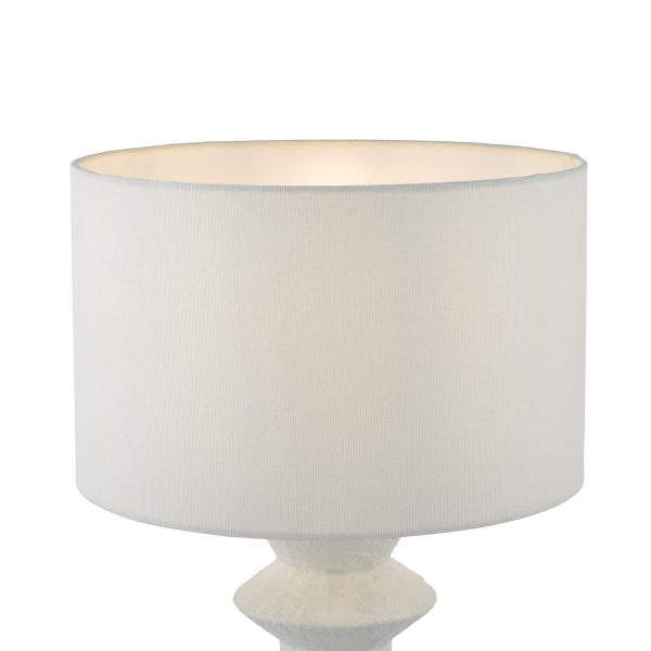 Bidelia Table Lamp Matt White With Shade - Image 3