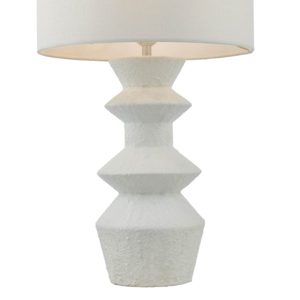 Bidelia Table Lamp Matt White With Shade - Image 4