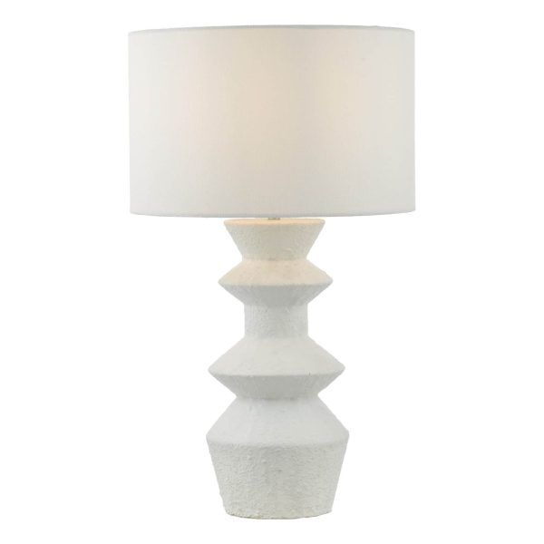 Bidelia Table Lamp Matt White With Shade - Image 5