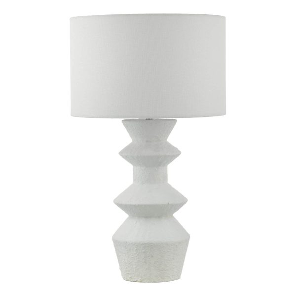 Bidelia Table Lamp Matt White With Shade - Image 6