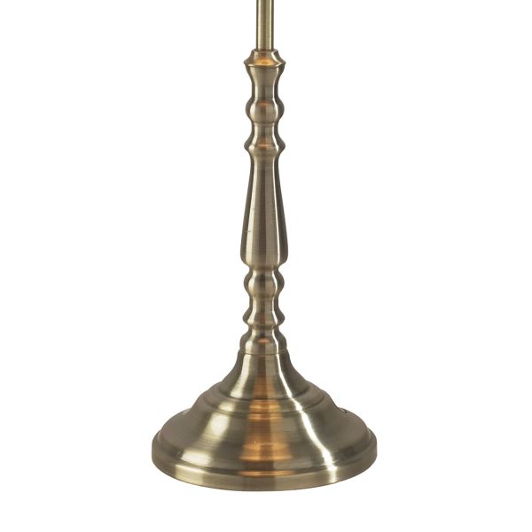 Blenheim Table Lamp Antique Brass complete with BLE833 Cream Damask Shade - Image 2