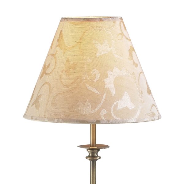 Blenheim Table Lamp Antique Brass complete with BLE833 Cream Damask Shade