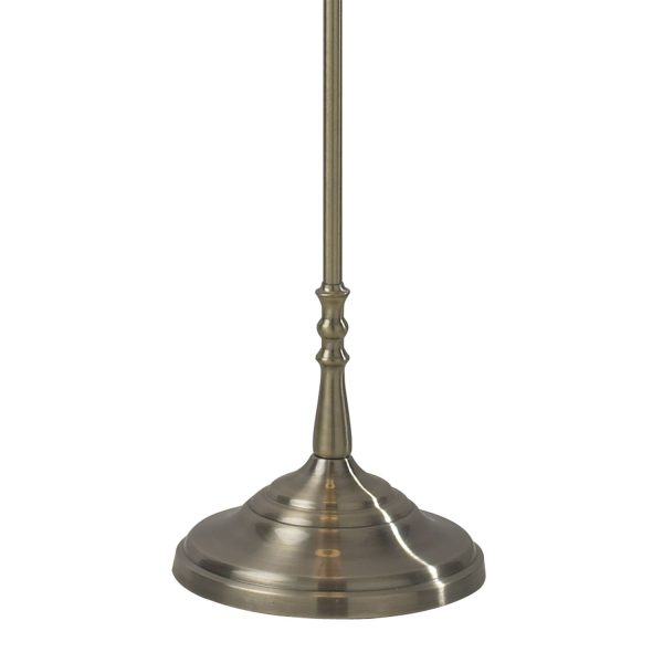 Blenheim Floor Lamp Antique Brass complete with Damask Shade - Image 3