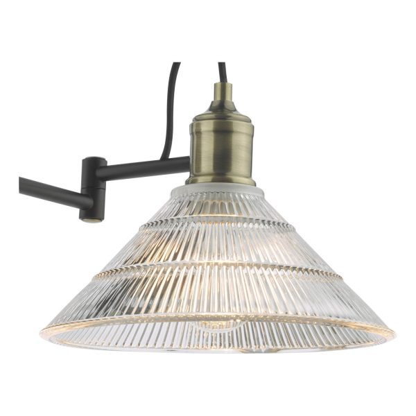 Boyd Wall Light Antique Brass and Ribbed Glass - Image 4