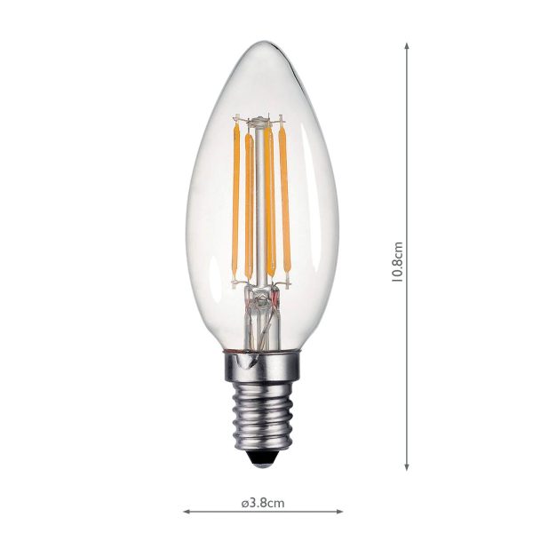 (Pack of 5) LED Candle Light bulb SES/E14 4W 400LM 4000K - Image 4