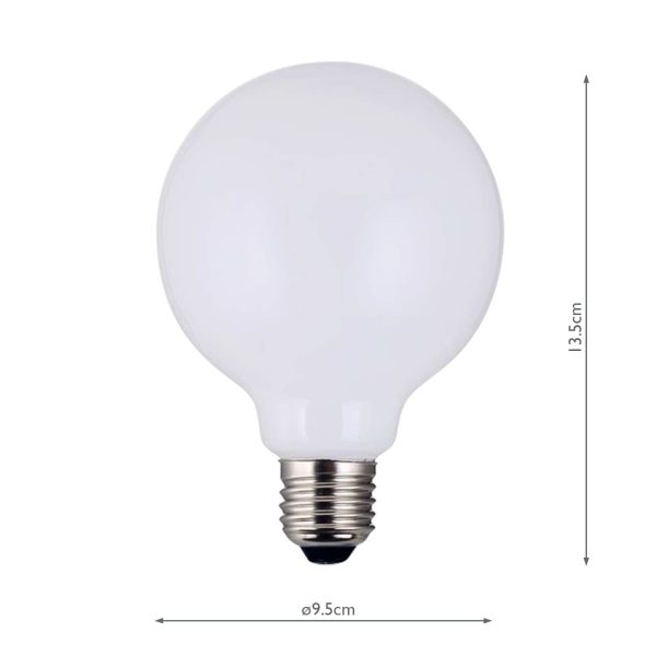 (SOLD AS 5PK) E27 LED DIM MED GLOBE LAMP 6W 750LM OPAL - Image 2