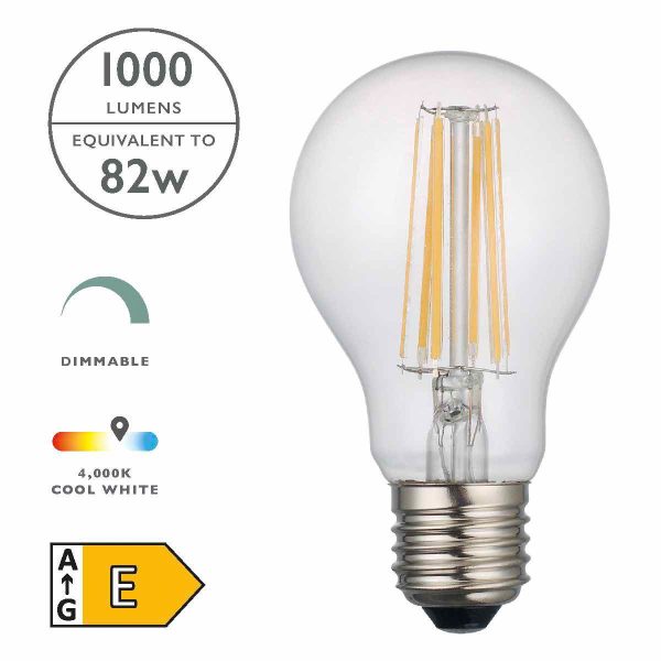 (Pack of 5) LED Light Bulb (Lamp) ES/E27 8W 1000LM 4000K