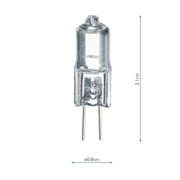 DAR 10W 12V G4 Halogen Lamp (Sold as 10Pk) - Image 3