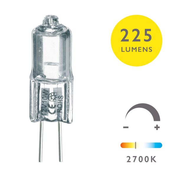 (SOLD AS 10PK) DAR 20W 12V G4 HALOGEN LAMP