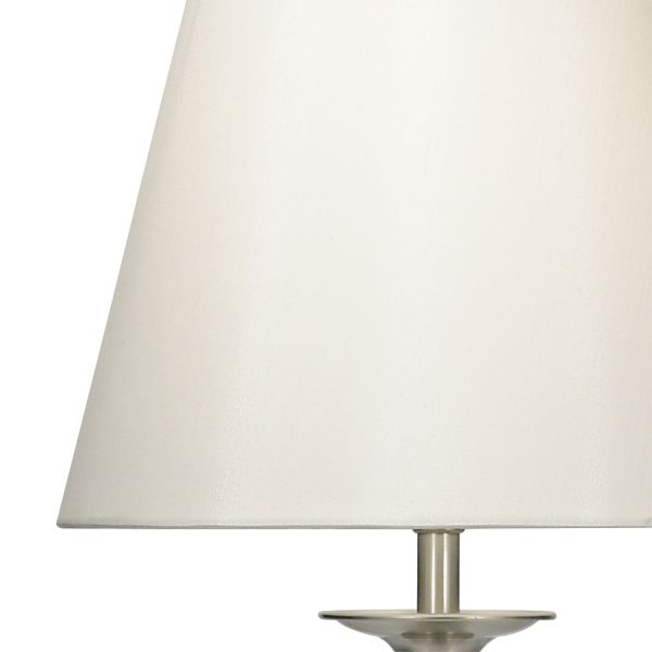 Bybliss Table Lamp Satin Chrome With Cream Shade