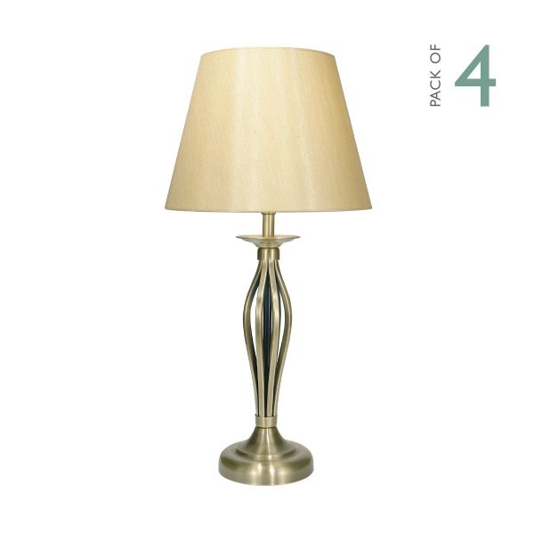 Bybliss Table Lamp Antique Brass complete with BYB1135 Gold Shade - Image 4