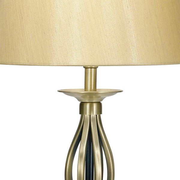 Bybliss Table Lamp Antique Brass complete with BYB1135 Gold Shade - Image 2