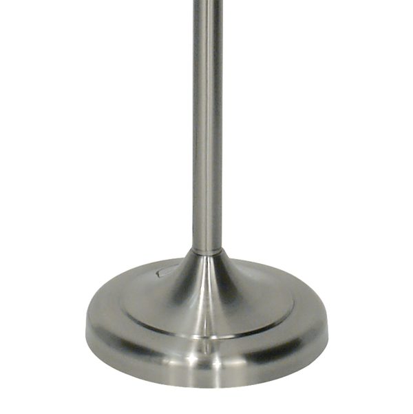 Bybliss Floor Lamp Satin Chrome c/w Cream Shade - Image 3